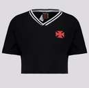 Cropped Vasco Cordão Feminino Preto