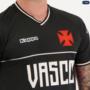 Camisa Kappa Vasco Supporter Bicolor Preta