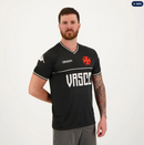 Camisa Kappa Vasco Supporter Bicolor Preta