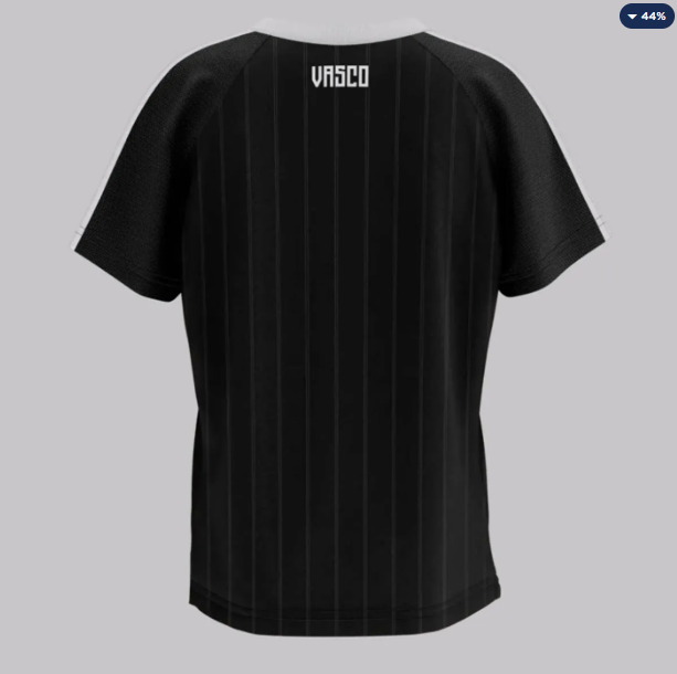 Camisa Vasco Surdir Infantil Preta
