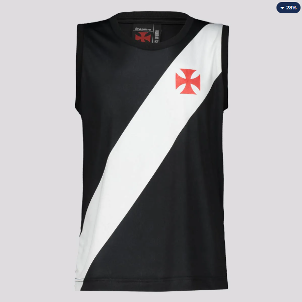 Regata Vasco Glória Infantil Preta