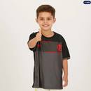 Camisa Flamengo Illuvium Infantil Preta e Cinza