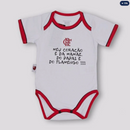 Body Flamengo Shield Branco e Vermelho