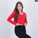 Cropped Manga Longa Flamengo Heath Feminino Vermelho