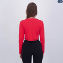 Cropped Manga Longa Flamengo Heath Feminino Vermelho