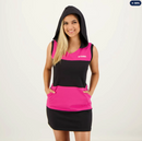 Vestido Flamengo Teaching Feminino Preto e Rosa