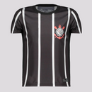 Camisa Corinthans Fitness Juvenil Preta