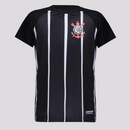 Camisa Corinthians Infantil Listrada Preta