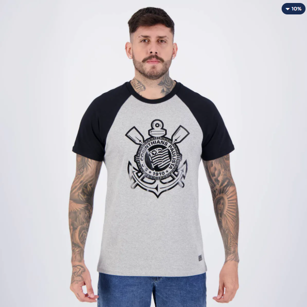 Camisa Corinthians Haglan Cinza e Preta