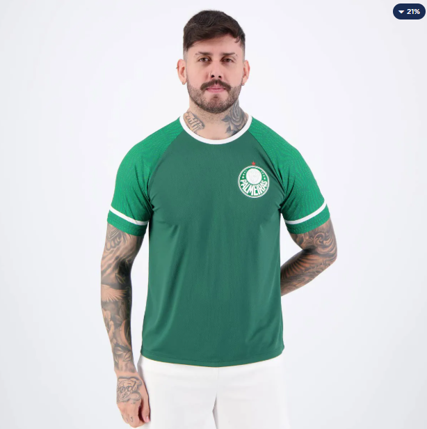 Camisa Palmeiras Verdão Escudo Verde