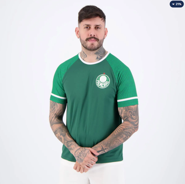 Camisa Palmeiras Verdão Escudo Verde