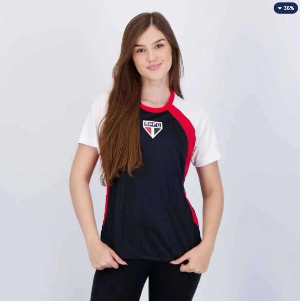 Camisa São Paulo Var Feminina Preta