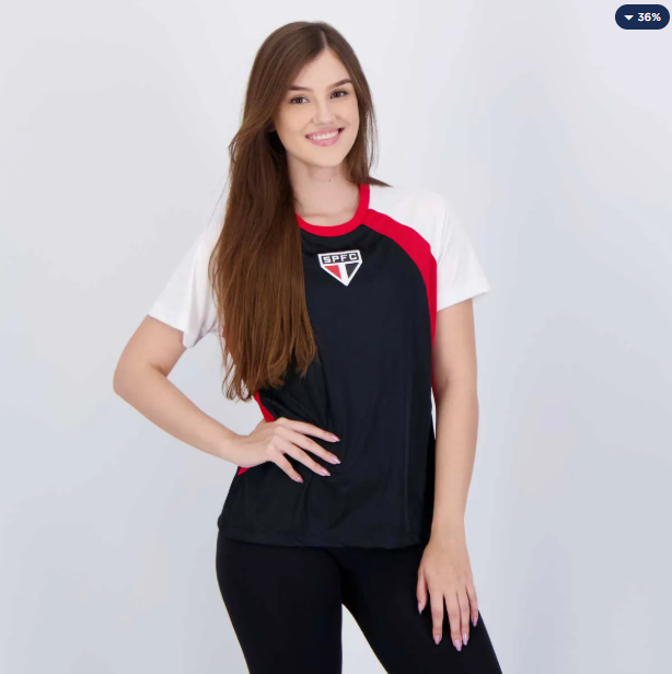 Camisa São Paulo Var Feminina Preta