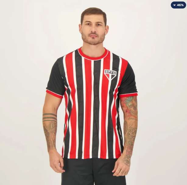 Camisa São Paulo Classmate Preta e Vermelha