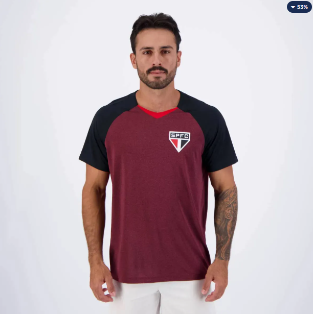 Camisa São Paulo Lucas 7 Dazzling Vinho