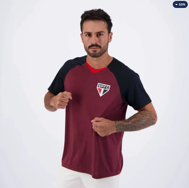 Camisa São Paulo Lucas 7 Dazzling Vinho
