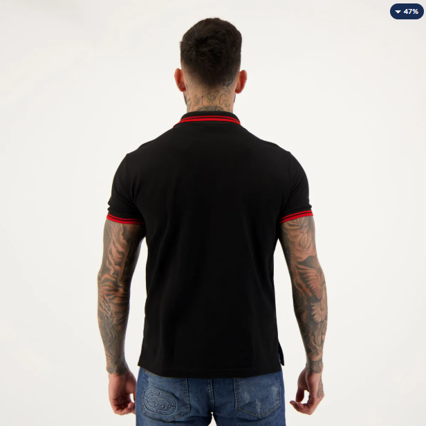 Polo São Paulo Stripe Preta