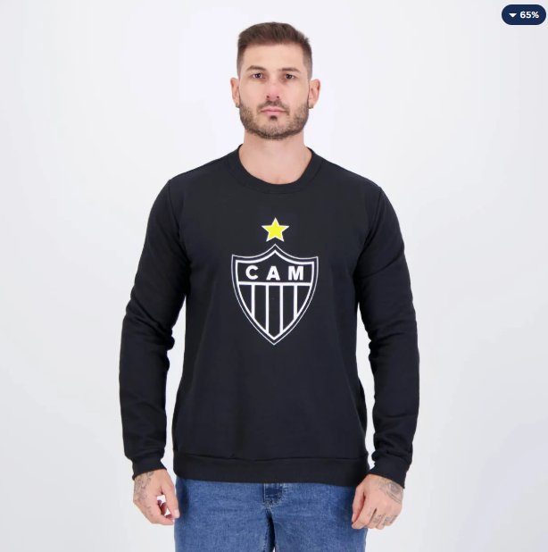 Moletom Atlético Mineiro Basic Preto