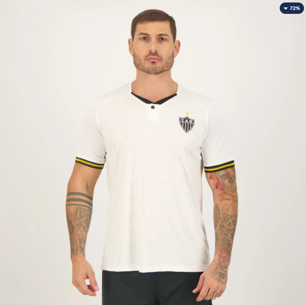 Camisa Atlético Mineiro Poli Line Branca