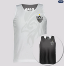 Regata Atlético Mineiro Radical Dupla Face Infantil Branca e Preta