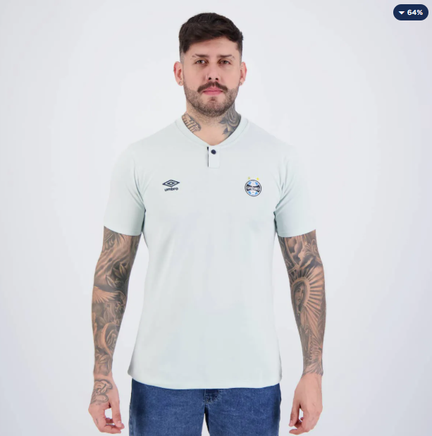 Polo Umbro Grêmio Viagem 2024 Cinza