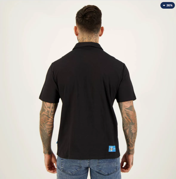 Polo Grêmio Escudo GFBPA Preta