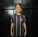 Camisa Corinthians Alvinegro Listrada - Infantil - Preto+Branco