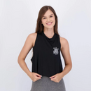 Cropped Corinthians Fitness Feminino Preto - Preto