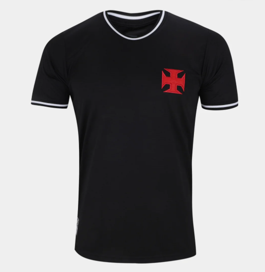 Camisa Vasco RetrôMania Jacquard Masculina - Preto