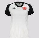 Camisa Vasco Kappa Supporter Torcedor Feminina - Branco+Preto
