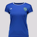 Camisa Placar Brasil Brasão Azul Feminina - Azul