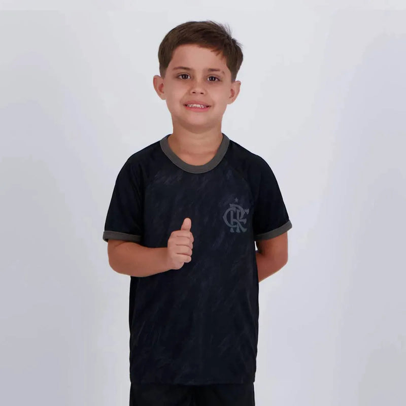 Camisa Flamengo Pedro 9 Atlas Infantil Preta